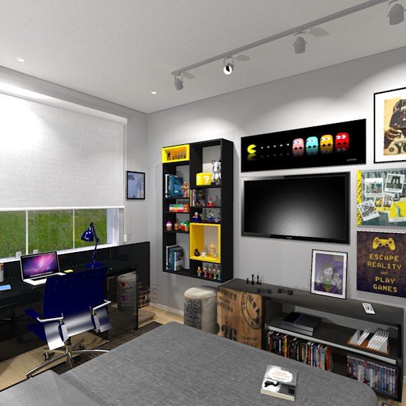  Dormitorio gamer: 60 ideas y consejos de decoración increíbles