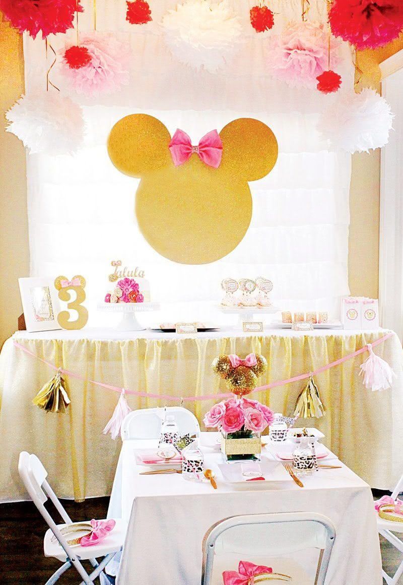  Minnie Mouse festa dekorazioa