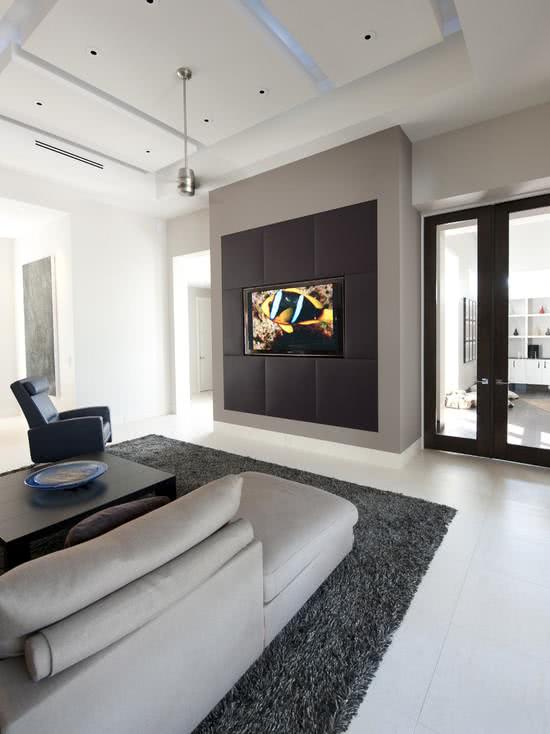  Декорированные телевизионные комнаты: 115 проектов для правильного оформления