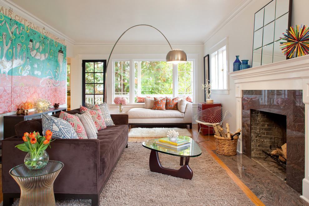  Stue med brun sofa: 70+ modeller og vakre bilder