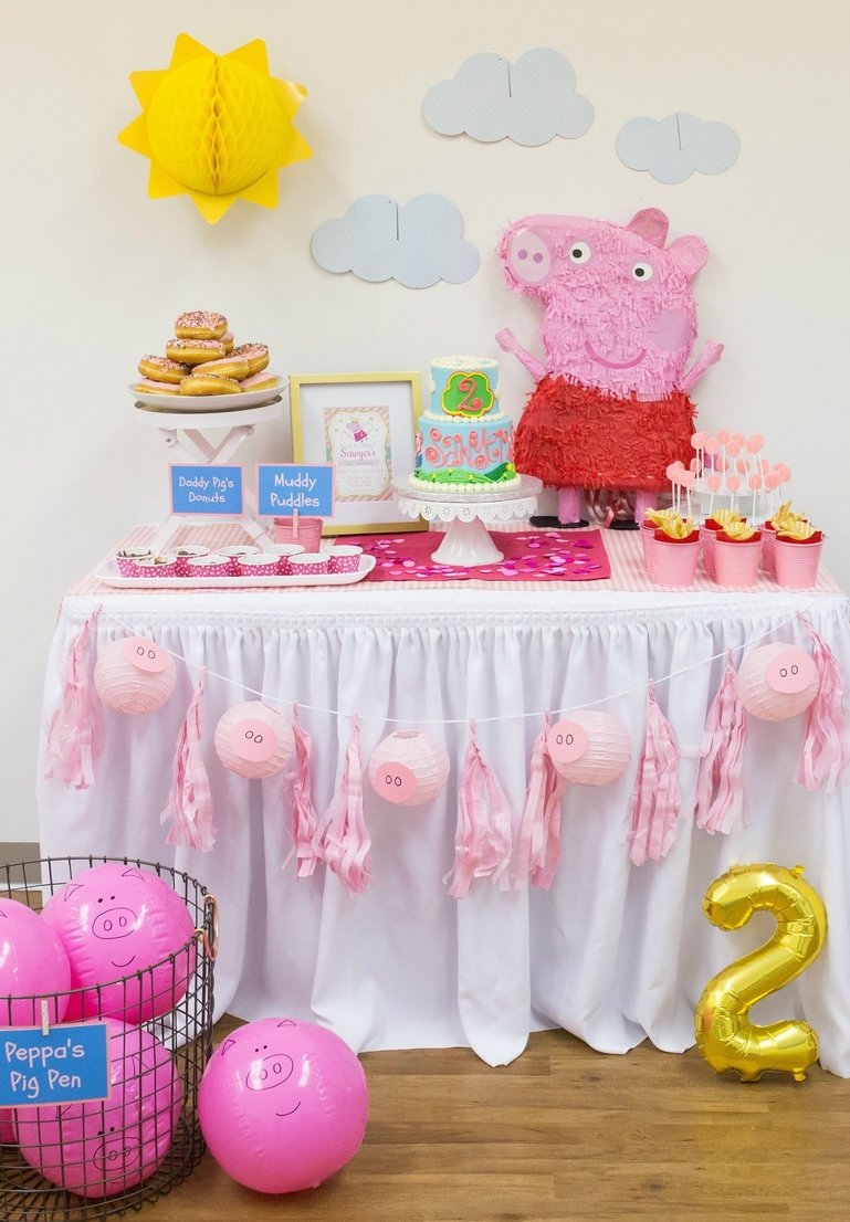  Вечірка для свинки Пеппи: 60 ідей для прикраси та фото на тему
